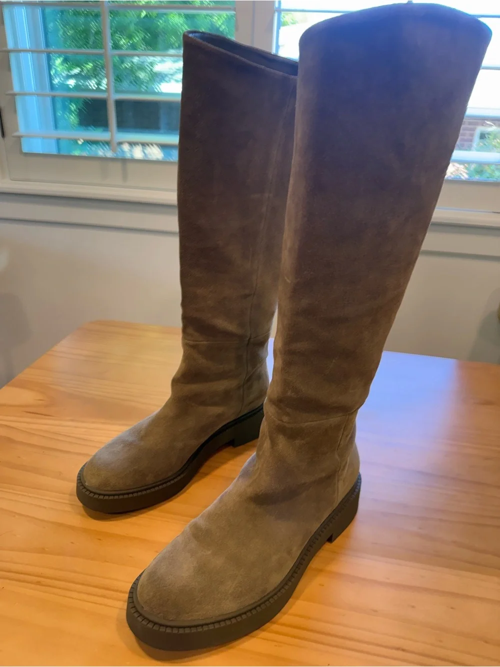 Vince Taupe Suede Over-the-Knee Boots